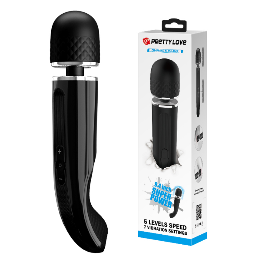 Charming 24 cm USB Şarjlı 5 Farklı Hız ve 7 Titreşimli Erotik Masaj Vibratörü