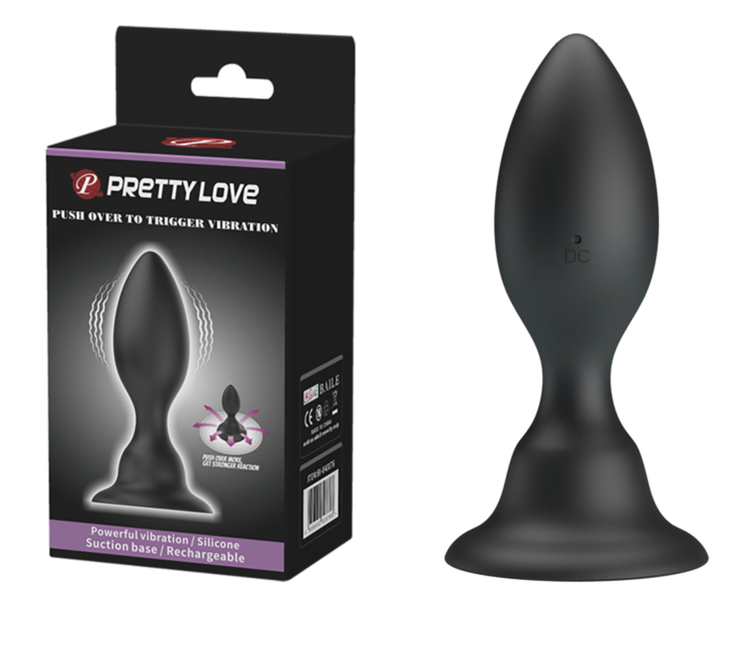 Anal ve Vajinal Tıkaç Titreşimli Vantuzlu Anal Plug